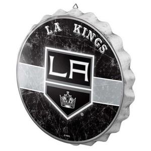 NHL Los Angeles Kings Sign  Bottle Cap Wall Distressed-Round Man Cave Metal